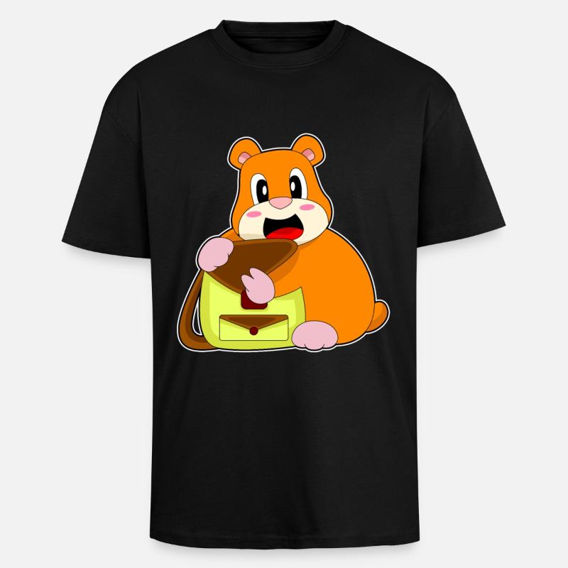 Sac à main Hamster - T-shirt unisexe oversize épais - noir