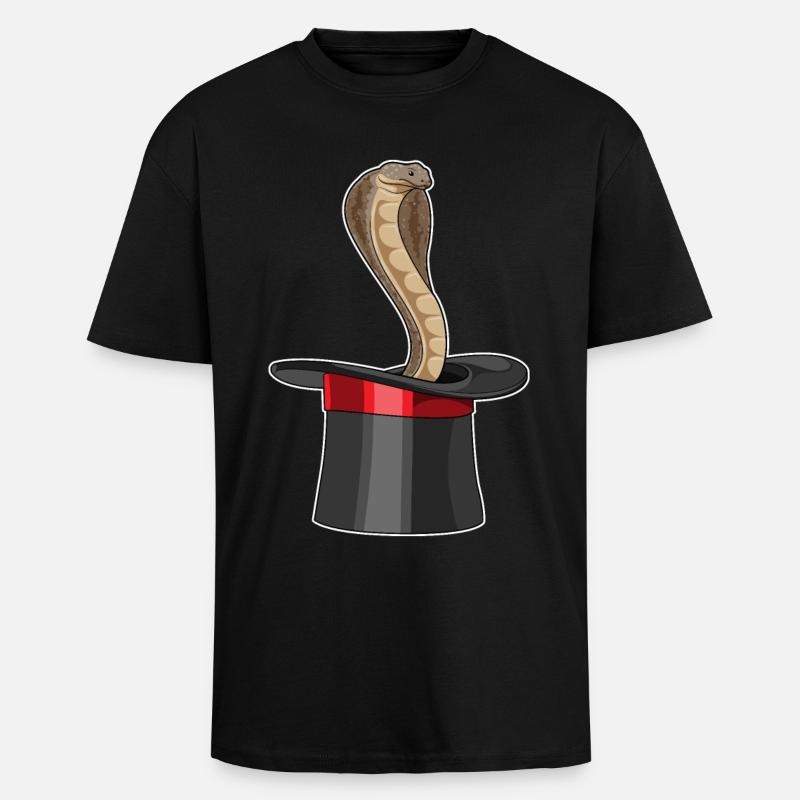 Cylindre Snake Wizard - T-shirt unisexe oversize épais - noir