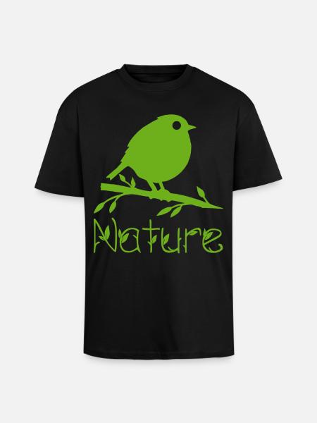Nature is waking up - Unisex Oversized Heavyweight T-shirt - black