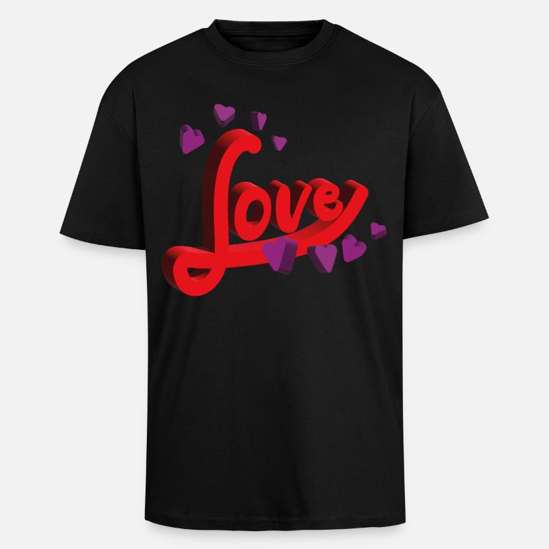 Salutations de - de n’importe où - T-shirt unisexe oversize épais - noir