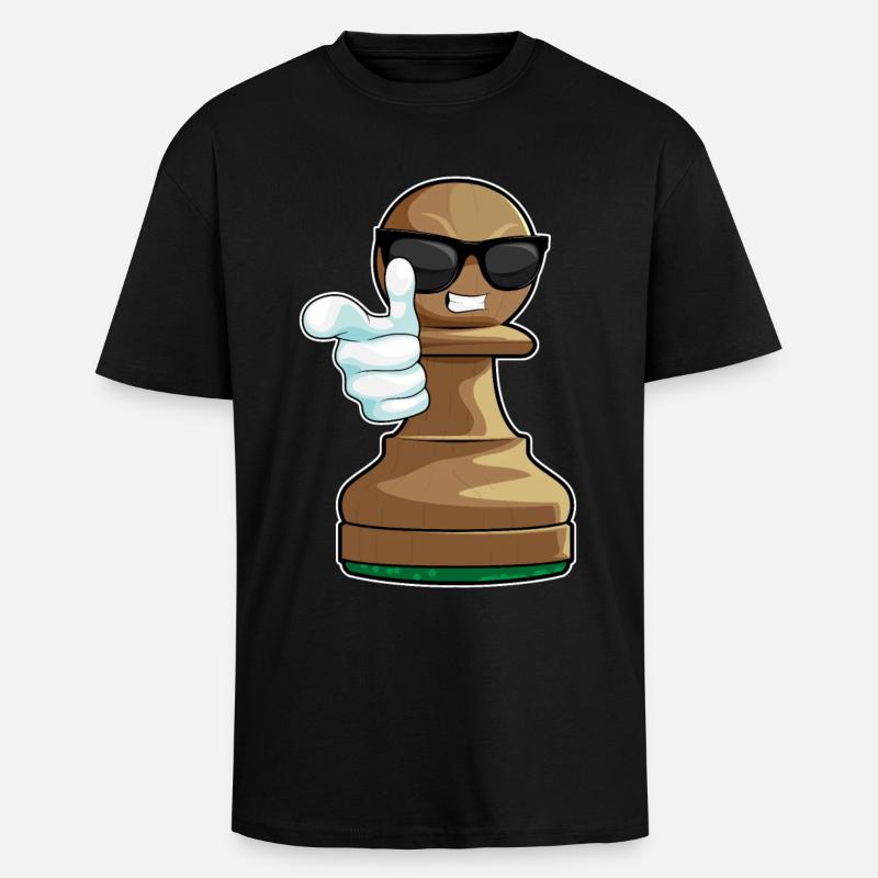 Schachfigur Bauer Schach - Oversized Heavyweight Unisex T-Shirt - Schwarz