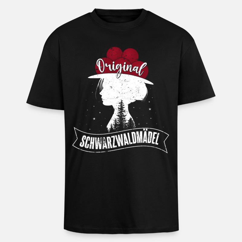 Original Schwarzwaldmädel Schwarzwald Bollenhut - Oversized Heavyweight Unisex T-Shirt - Schwarz