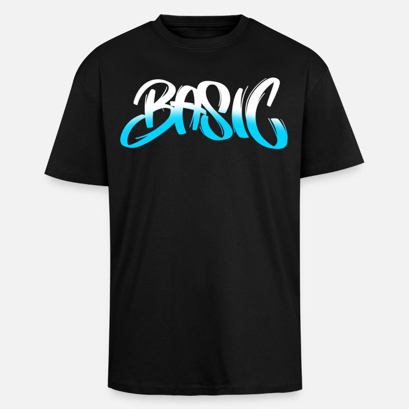 BASIC Graffiti Gradient - Oversized Heavyweight Unisex T-Shirt - Schwarz