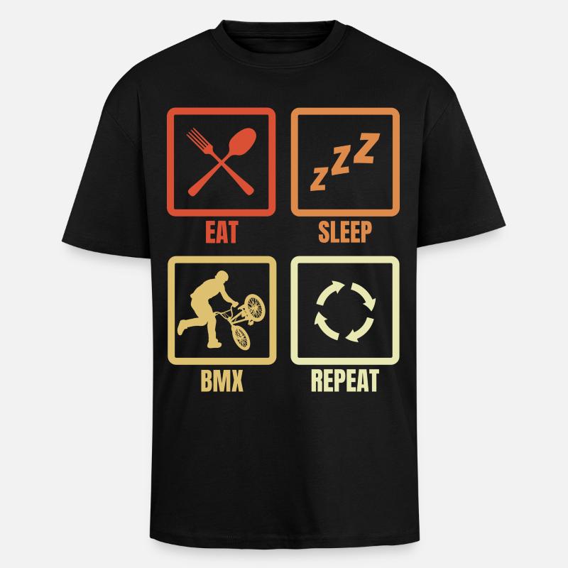 BMX Routine - Unisex Oversized Heavyweight T-shirt - black