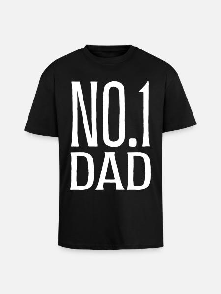 No. 1 Father Father's Day Gift - Unisex Oversized Heavyweight T-shirt - black