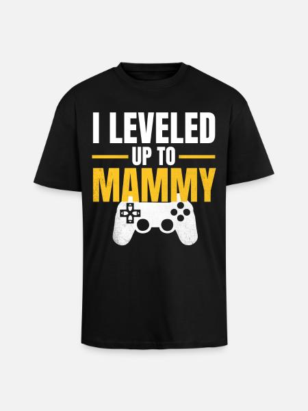 Level Up Mama Gamer - Unisex Oversized Heavyweight T-shirt - black