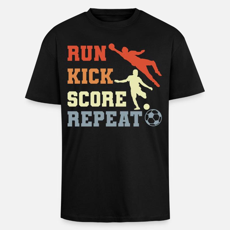Fußballspieler Routine - Oversized Heavyweight Unisex T-Shirt - Schwarz