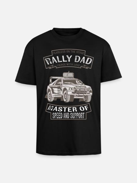 Rally Dad Master of Speed - Unisex Oversized Heavyweight T-shirt - black