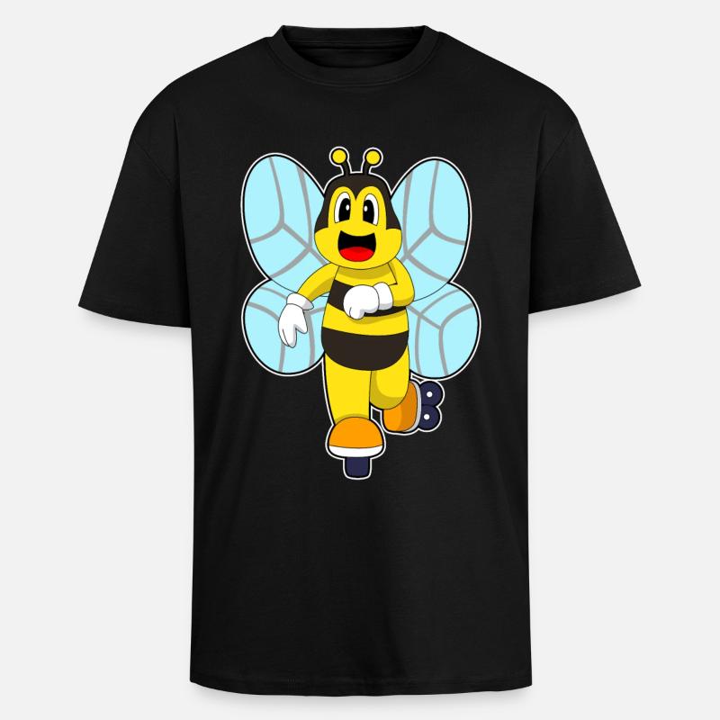 Biene Inline skating Inline skates - Oversized Heavyweight Unisex T-Shirt - Schwarz