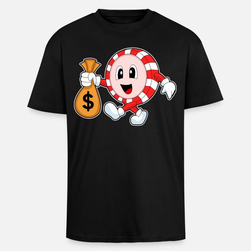 Pokerchips Poker - Oversized Heavyweight Unisex T-Shirt - Schwarz