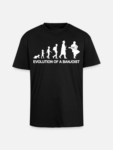 Development of a Banjo Player - Unisex Oversized Heavyweight T-shirt - black