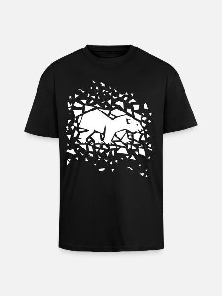 Ours polaire 2 - T-shirt unisexe oversize épais - noir