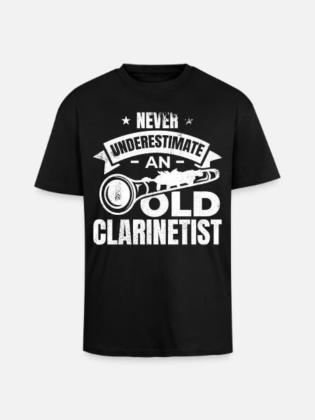 Clarinets Grandpa - Unisex Oversized Heavyweight T-shirt - black