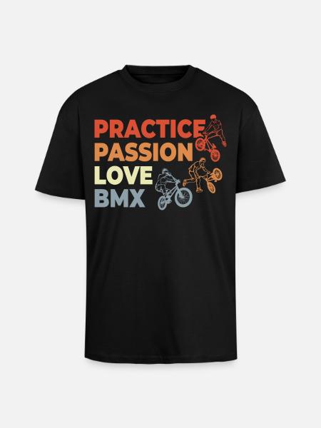 BMX Motivation - Unisex Oversized Heavyweight T-shirt - black