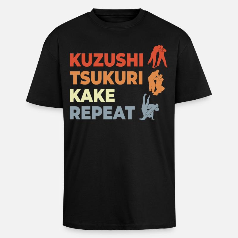 Judo Techniques - T-shirt unisexe oversize épais - noir
