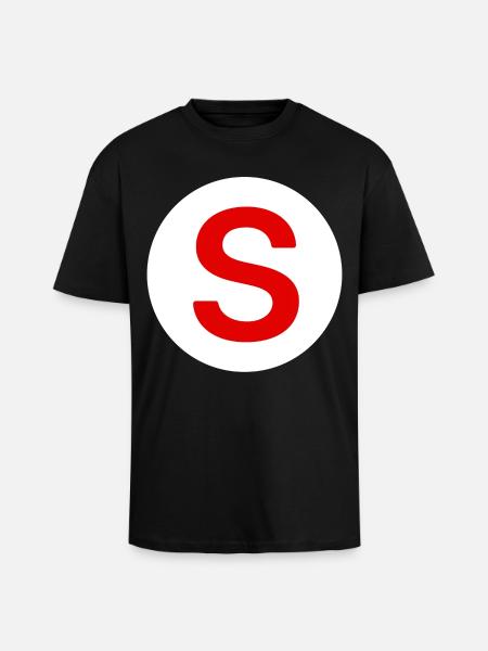Car, senior on board sticker - Unisex Oversized Heavyweight T-shirt - black