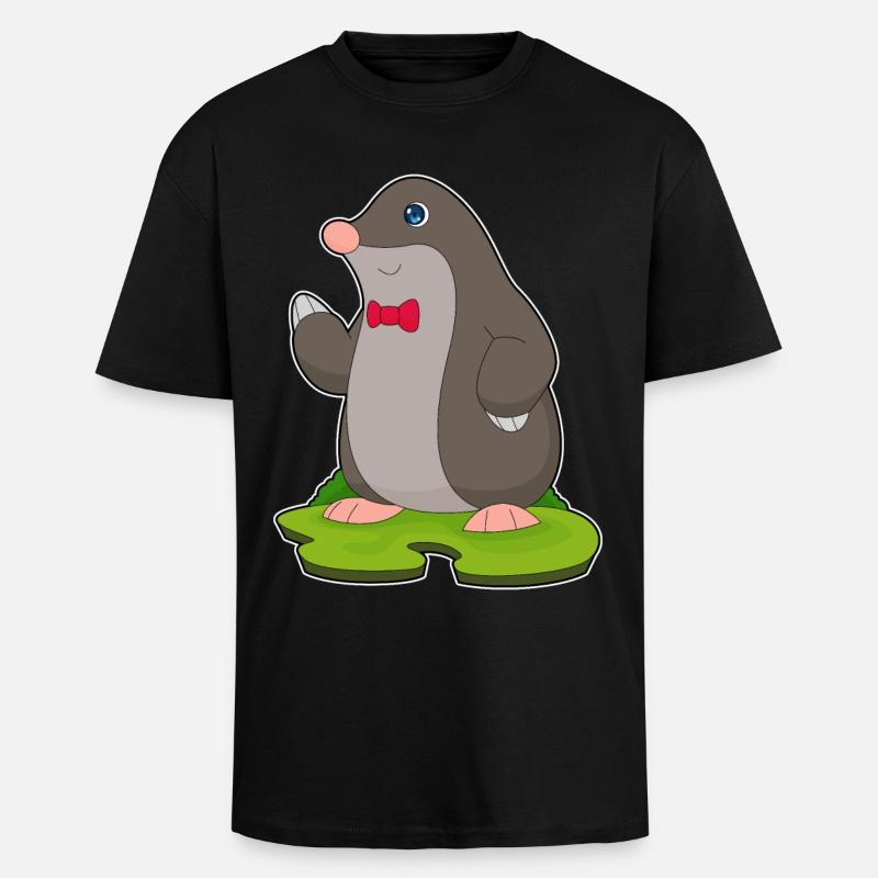 Noeud papillon Mole Gentleman - T-shirt unisexe oversize épais - noir