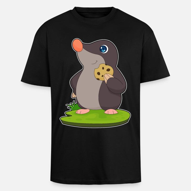 Mole Cookie - Unisex Oversized Heavyweight T-shirt - black