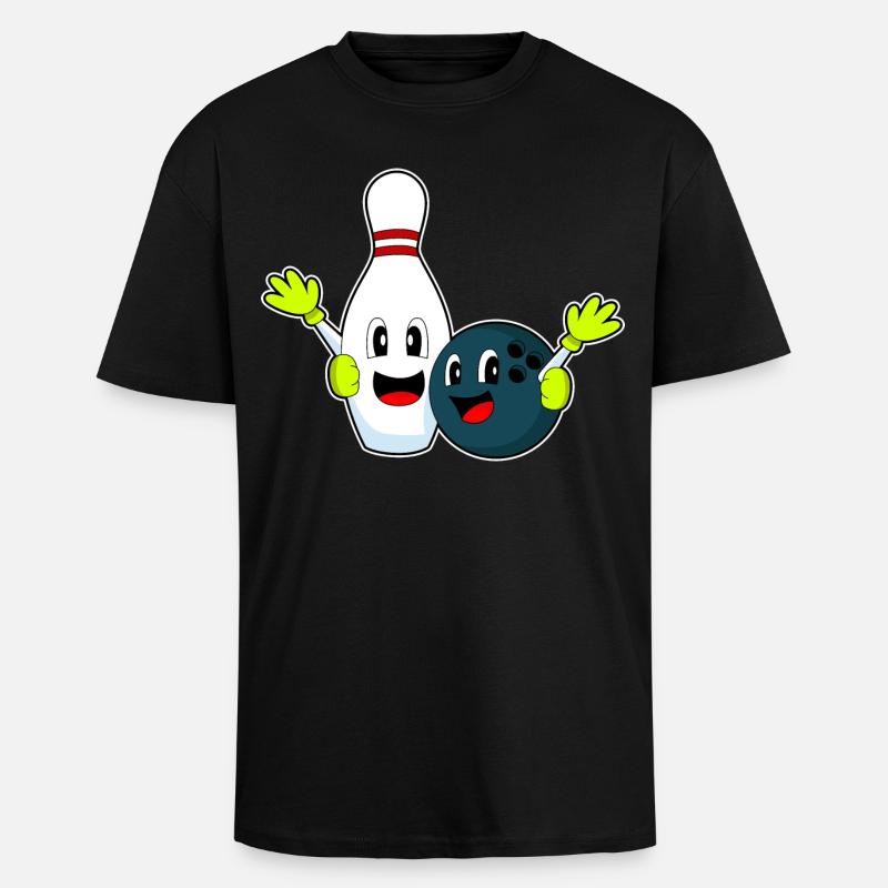 Bowling-Pin Bowling Bowlingkugel - Oversized Heavyweight Unisex T-Shirt - Schwarz