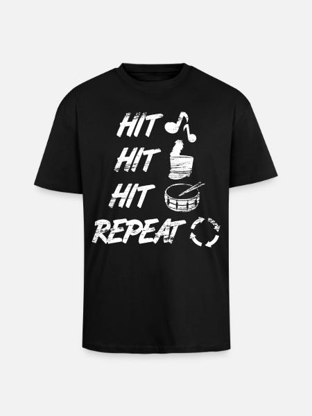 Snare Drums Spruch - Oversized Heavyweight Unisex T-Shirt - Schwarz