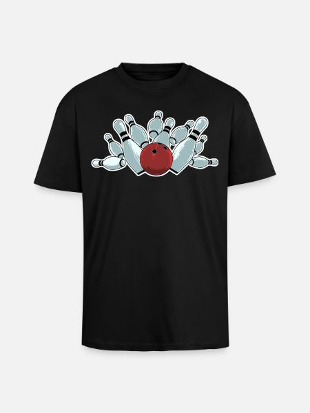 Bowling Strike - Unisex Oversized Heavyweight T-shirt - black