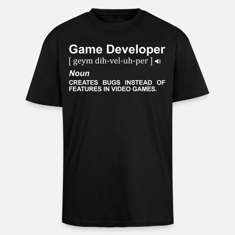 Game Developer Meaning - Unisex Oversized Heavyweight T-shirt - black