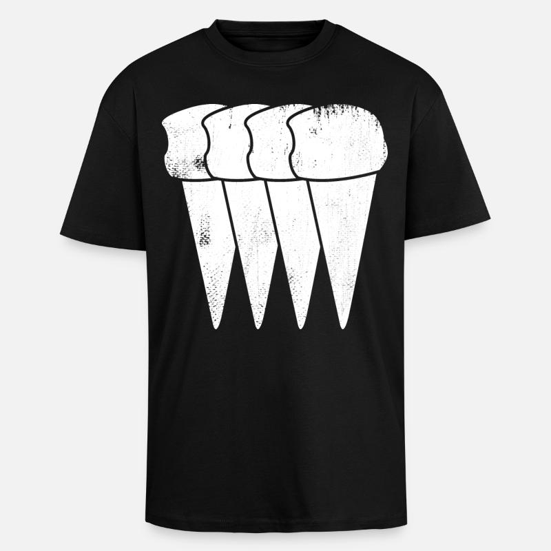 Eiswaffeln - Oversized Heavyweight Unisex T-Shirt - Schwarz