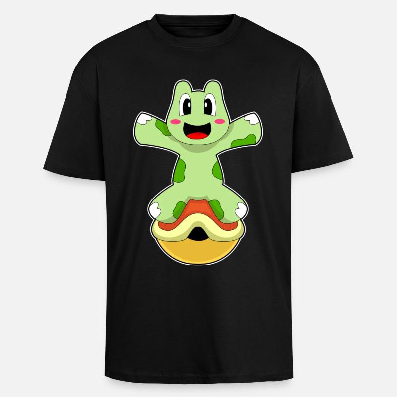 Turtle without shell - Unisex Oversized Heavyweight T-shirt - black