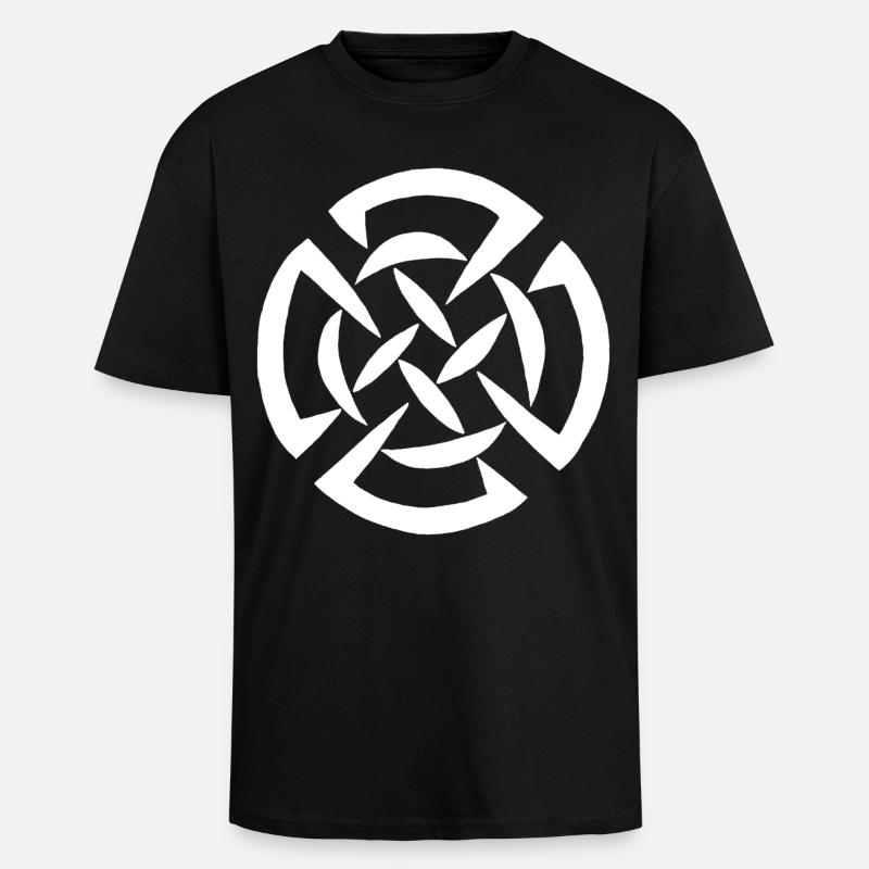 Graffiti celtique blanc - T-shirt unisexe oversize épais - noir