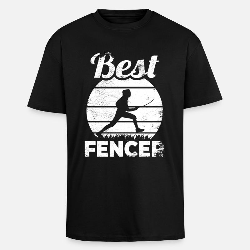 Fechter - Oversized Heavyweight Unisex T-Shirt - Schwarz