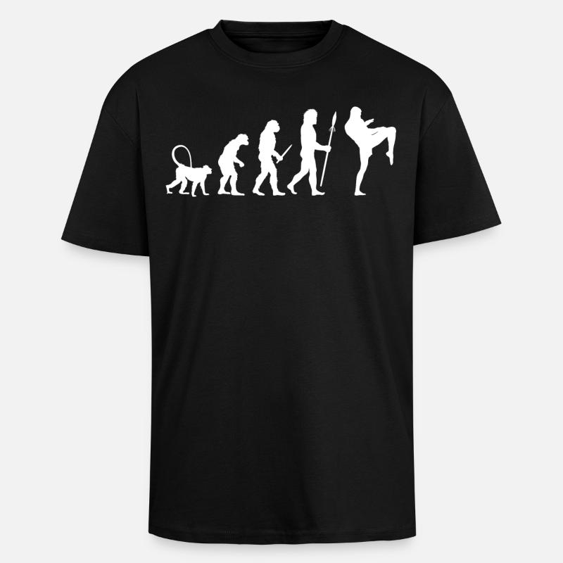 Entwicklung eines Kickboxers - Oversized Heavyweight Unisex T-Shirt - Schwarz