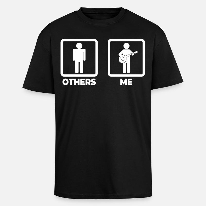 Banjo Strichmännchen - Oversized Heavyweight Unisex T-Shirt - Schwarz