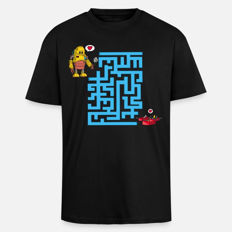 Das Labyrinth der Liebenden - Oversized Heavyweight Unisex T-Shirt - Schwarz