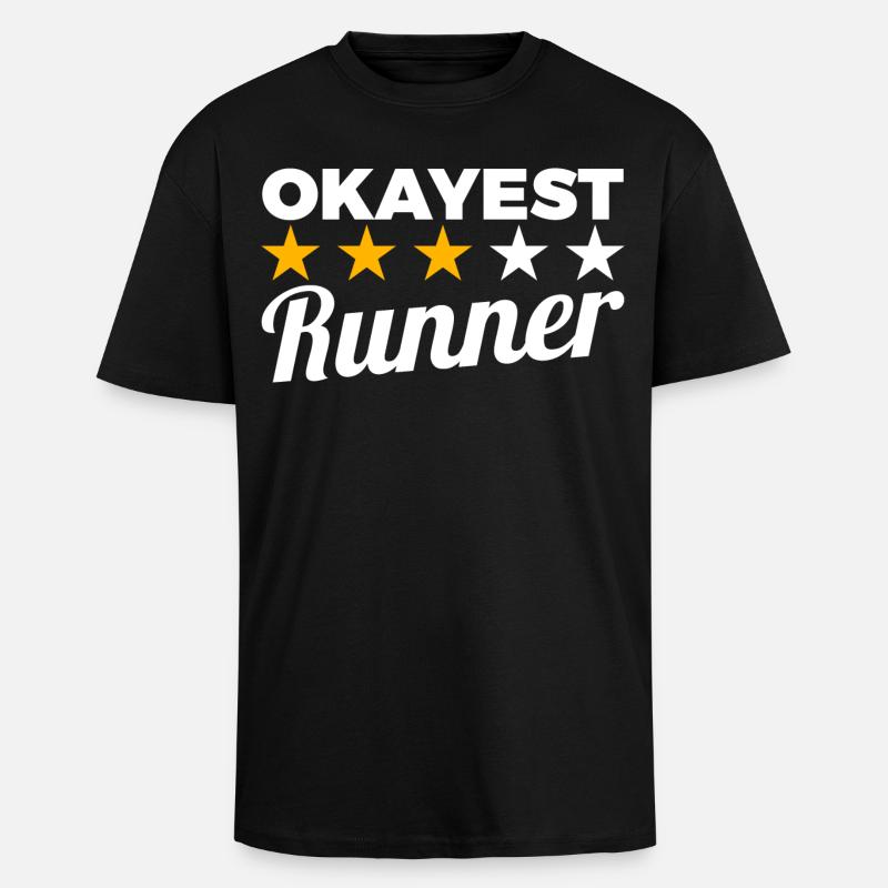 Durchschnittlicher Läufer - Oversized Heavyweight Unisex T-Shirt - Schwarz