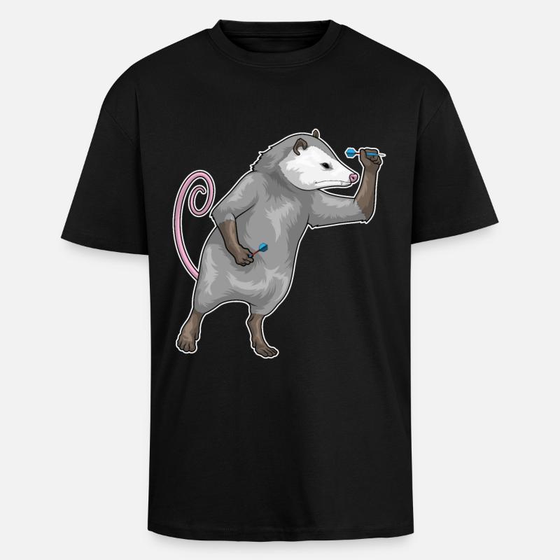 Fléchette Marsupiale Fléchette Fléchette - T-shirt unisexe oversize épais - noir