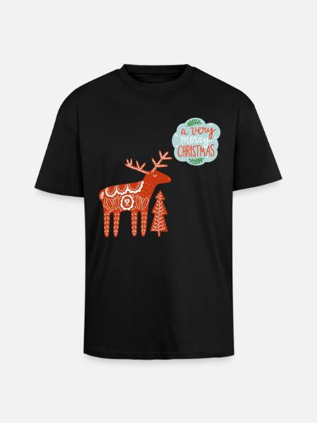 a very merry Christmas - Unisex Oversized Heavyweight T-shirt - black