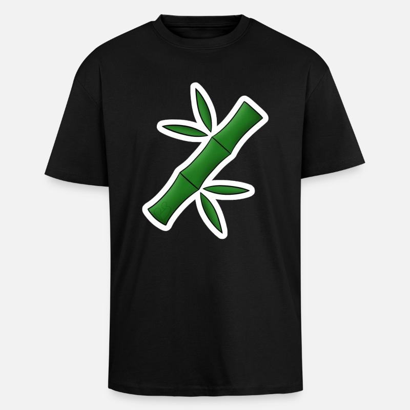 Bambus! - Oversized Heavyweight Unisex T-Shirt - Schwarz