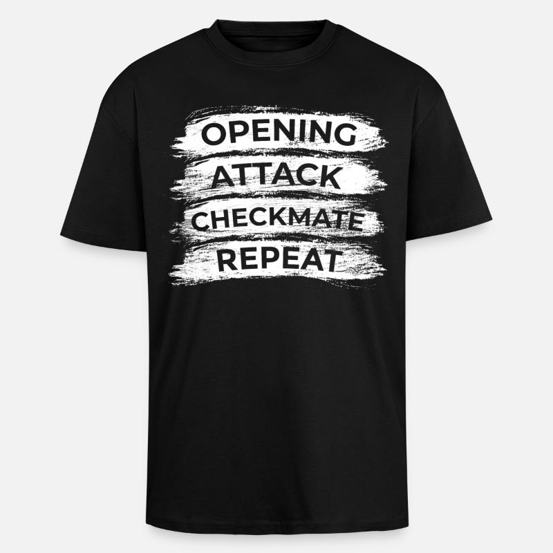 Chess Techniques - Unisex Oversized Heavyweight T-shirt - black