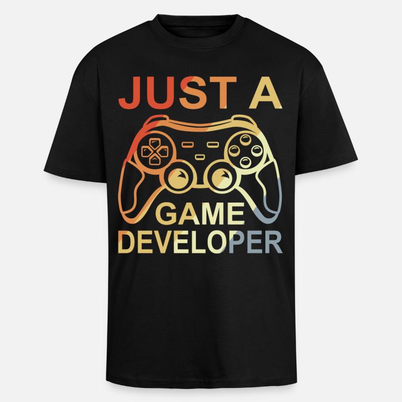 Game Developer - Unisex Oversized Heavyweight T-shirt - black