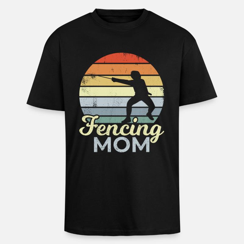 Fechter Mutter - Oversized Heavyweight Unisex T-Shirt - Schwarz