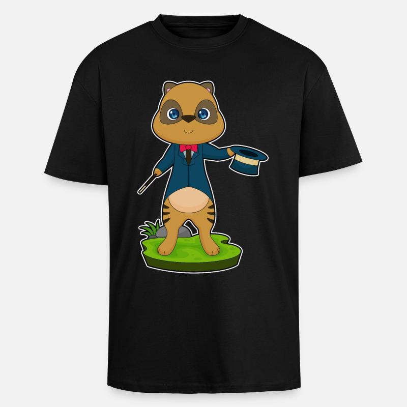 Baguette de sorcier suricate - T-shirt unisexe oversize épais - noir