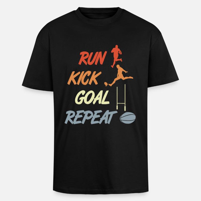 Rugby Motivation - Unisex Oversized Heavyweight T-shirt - black