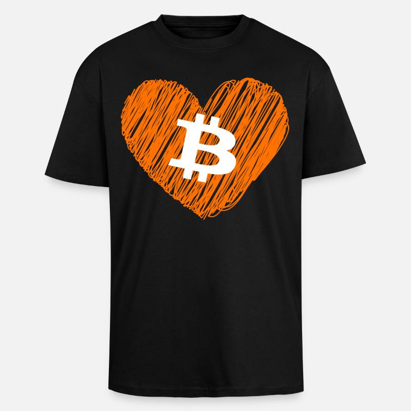 Bitcoin Crypto Cryptocurrency Splash - T-shirt unisexe oversize épais - noir