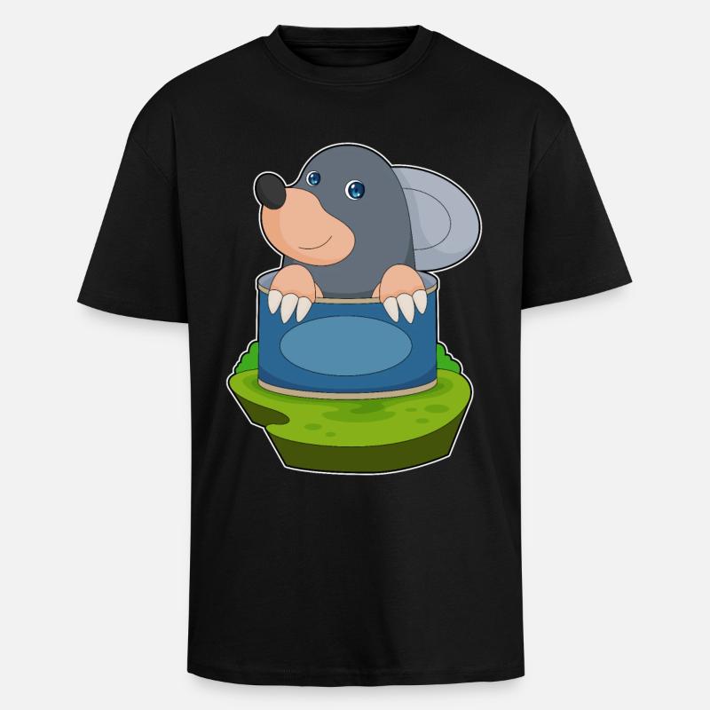 Mole Tin - Unisex Oversized Heavyweight T-shirt - black