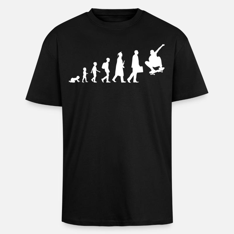 Entwicklung eines Skateboarders - Oversized Heavyweight Unisex T-Shirt - Schwarz