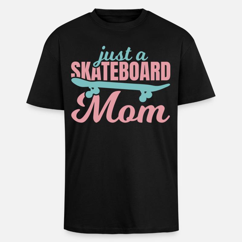 Skateboard Mutter - Oversized Heavyweight Unisex T-Shirt - Schwarz