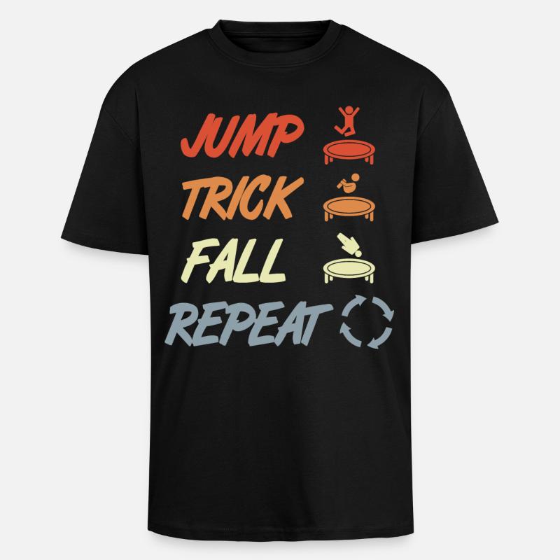 Trampoline Techniques - T-shirt unisexe oversize épais - noir