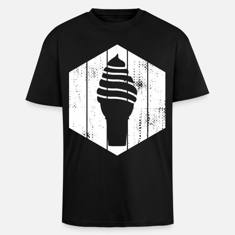 Softeis - Oversized Heavyweight Unisex T-Shirt - Schwarz