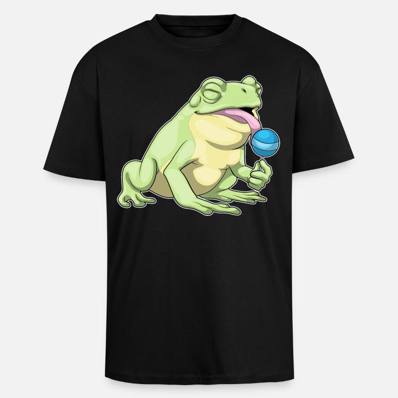 Sucette grenouille - T-shirt unisexe oversize épais - noir