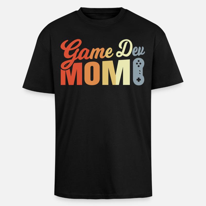 Game Developer Mom - Unisex Oversized Heavyweight T-shirt - black